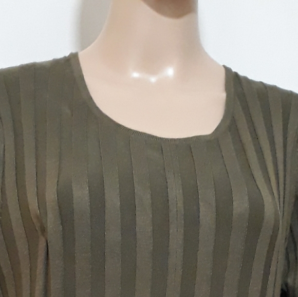 Vintage Olive Green Long sleeve Sweater Dress by J/M Dress MSRP: $65. - Picture 2 of 10
